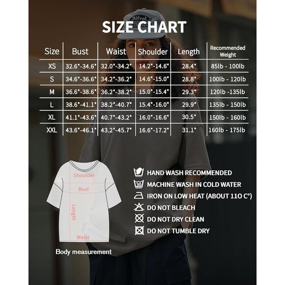 Women's Oversized Cotton Blend T Shirt Crew Neck Short Sleeve Casual Top - Picture 7 of 8